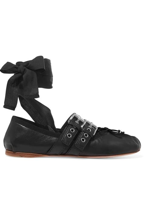 ballerina shoes miu miu|leather ballerina shoes.